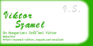 viktor szamel business card